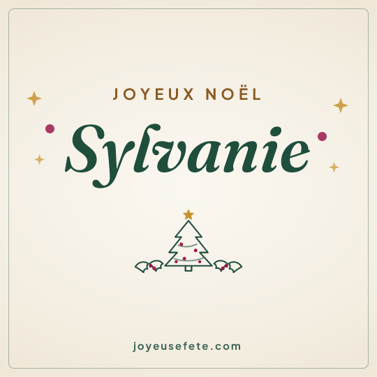 Image carrée « Joyeux Noël Sylvanie » pour WhatsApp