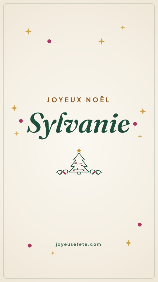 Image « Joyeux Noël Sylvanie » au format story