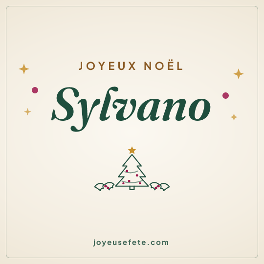 Image carrée « Joyeux Noël Sylvano » pour WhatsApp