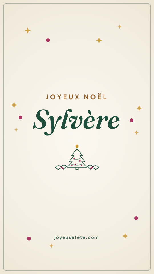 Image « Joyeux Noël Sylvère » au format story