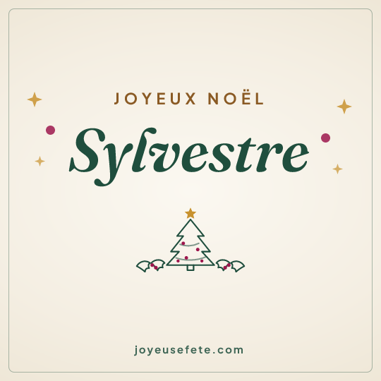 Image carrée « Joyeux Noël Sylvestre » pour WhatsApp