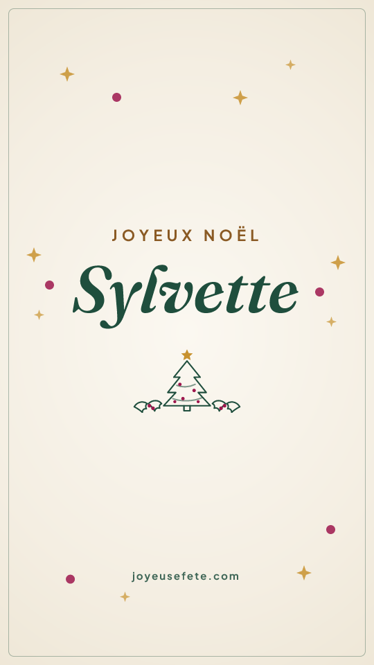 Image « Joyeux Noël Sylvette » au format story