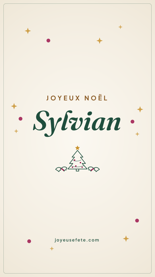 Image « Joyeux Noël Sylvian » au format story
