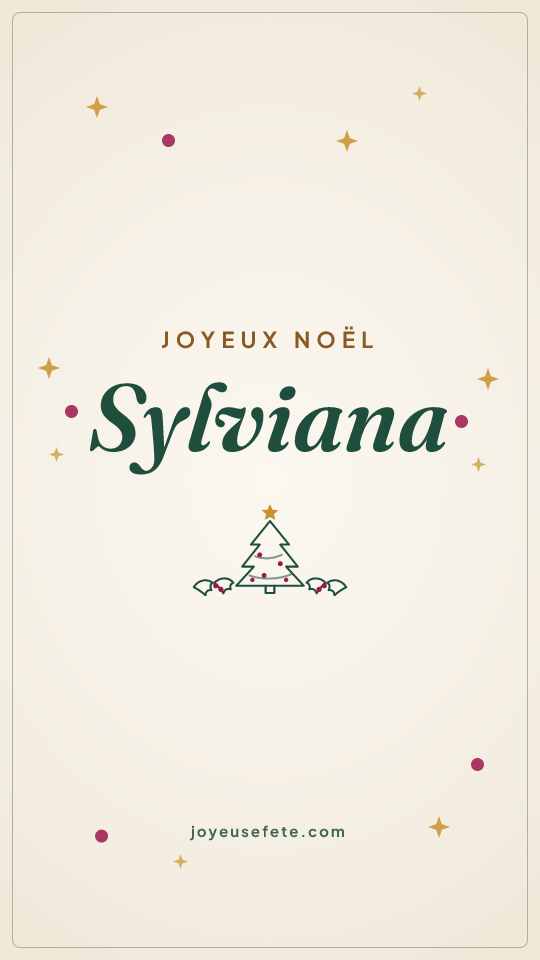 Image « Joyeux Noël Sylviana » au format story