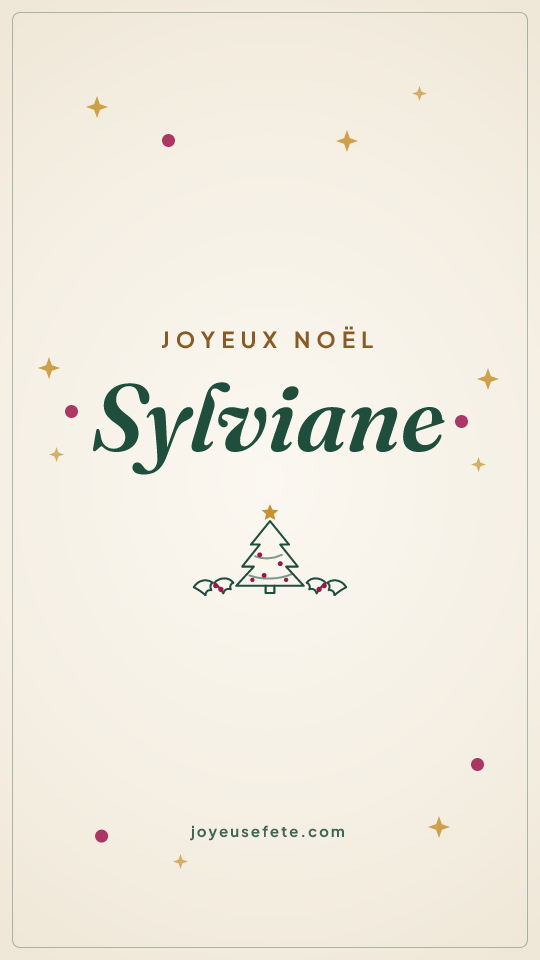Image « Joyeux Noël Sylviane » au format story
