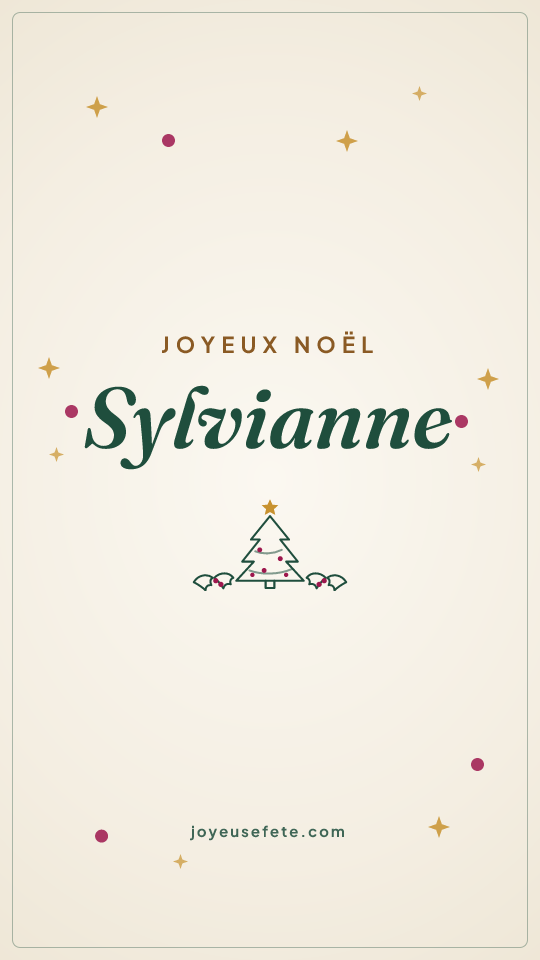 Image « Joyeux Noël Sylvianne » au format story