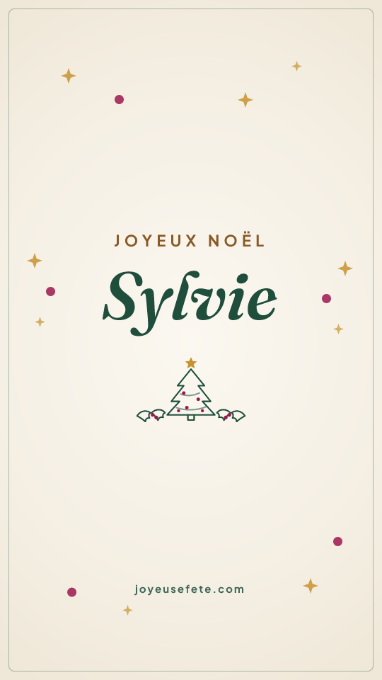 Image « Joyeux Noël Sylvie » au format story