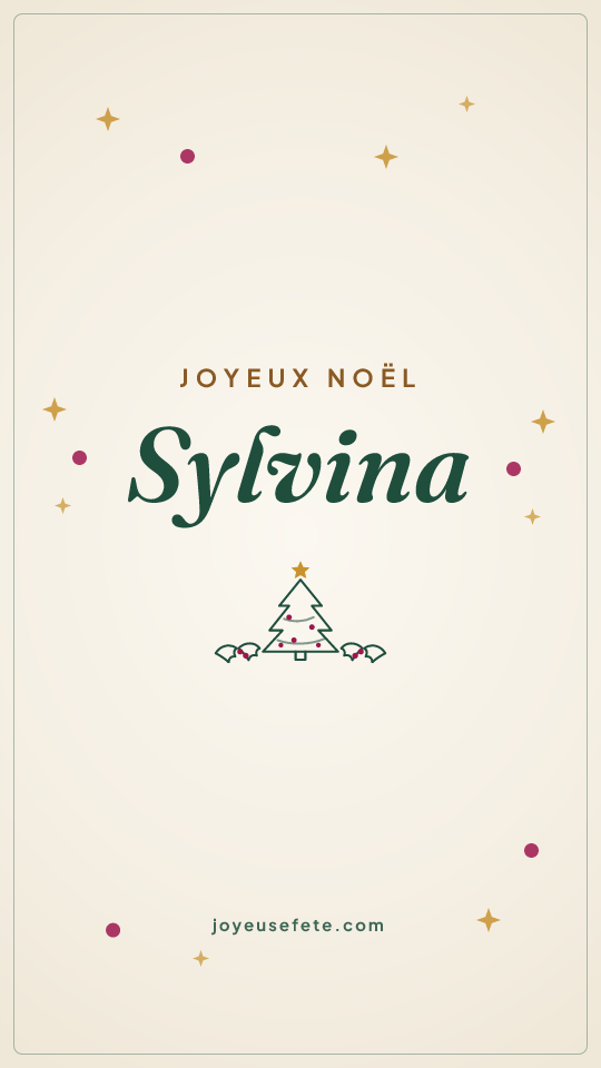 Image « Joyeux Noël Sylvina » au format story