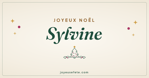 Image « Joyeux Noël Sylvine » au format large
