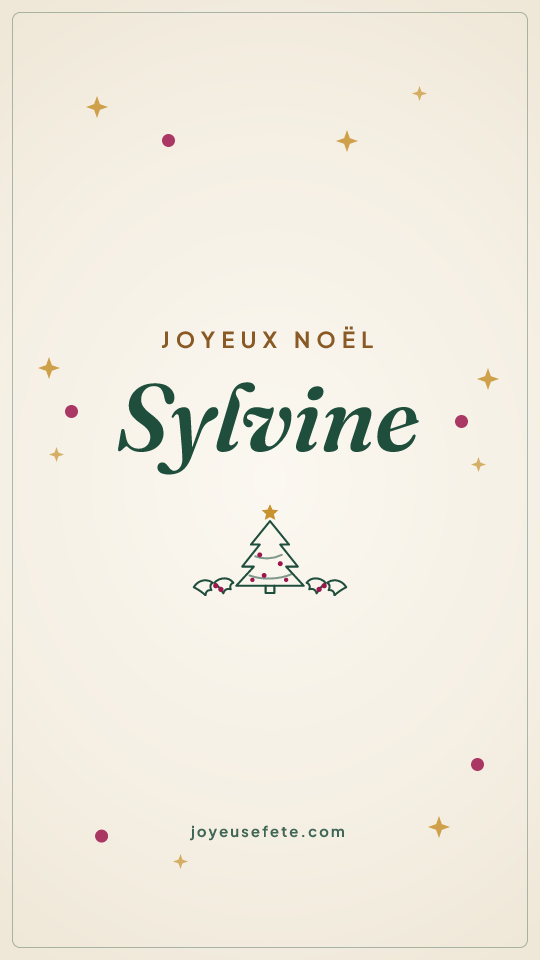 Image « Joyeux Noël Sylvine » au format story