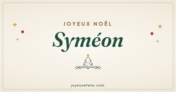 Image « Joyeux Noël Syméon » au format large