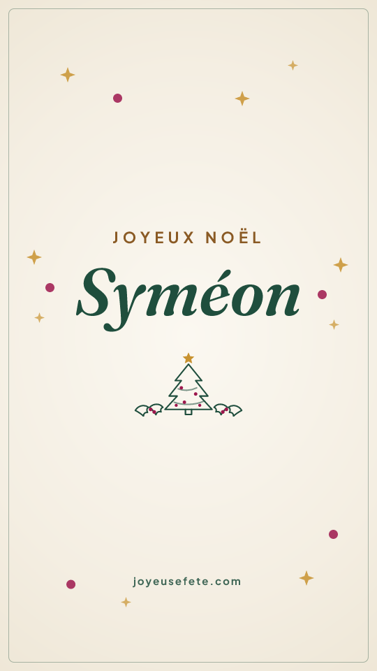 Image « Joyeux Noël Syméon » au format story