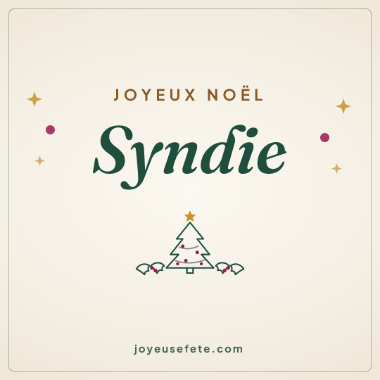 Image carrée « Joyeux Noël Syndie » pour WhatsApp