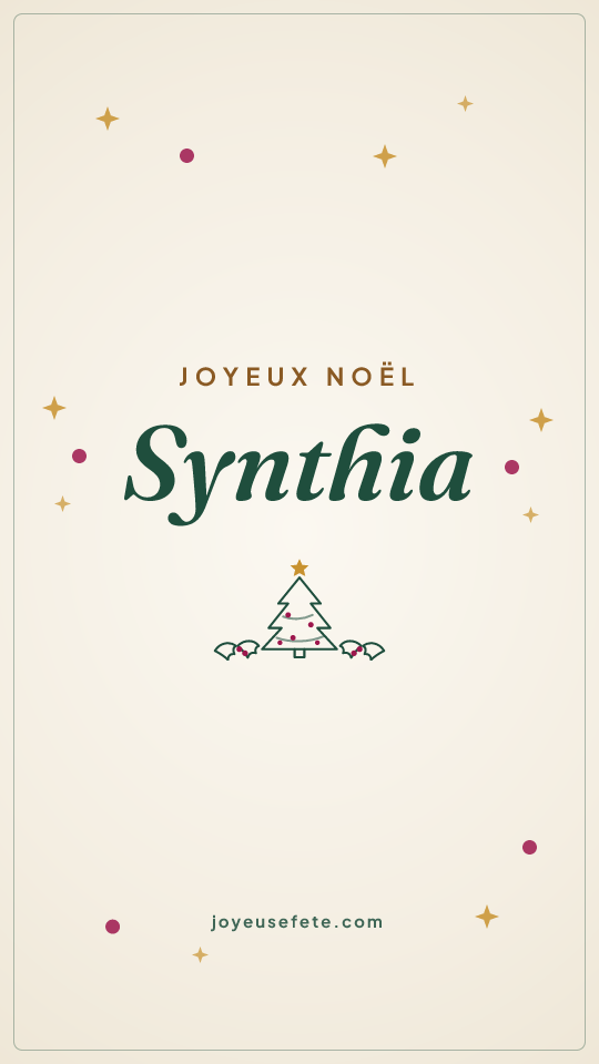 Image « Joyeux Noël Synthia » au format story