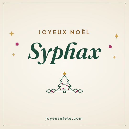 Image carrée « Joyeux Noël Syphax » pour WhatsApp