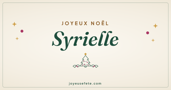 Image « Joyeux Noël Syrielle » au format large