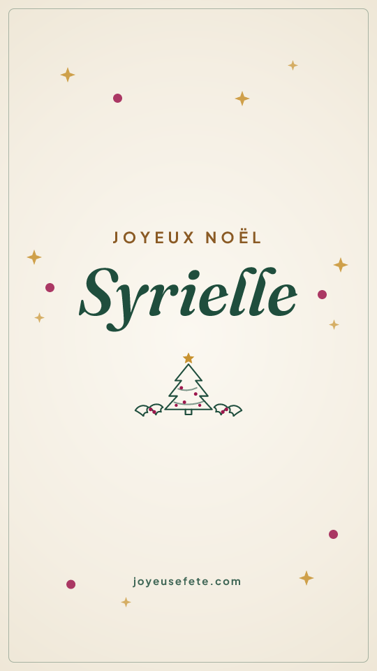 Image « Joyeux Noël Syrielle » au format story