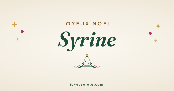 Image « Joyeux Noël Syrine » au format large