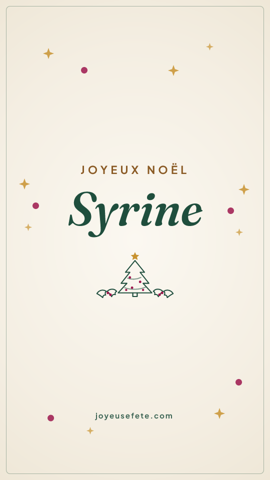 Image « Joyeux Noël Syrine » au format story