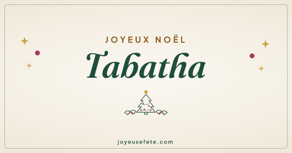 Image « Joyeux Noël Tabatha » au format large
