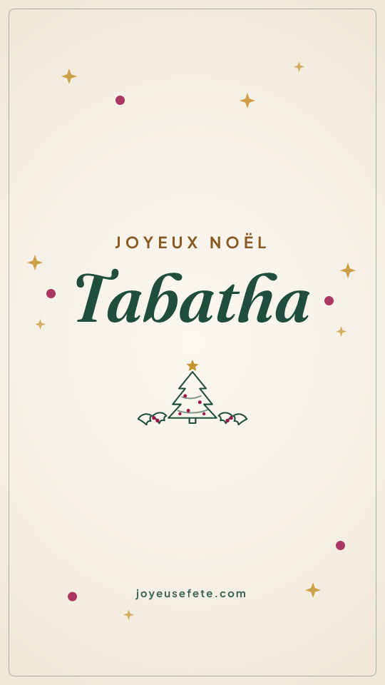 Image « Joyeux Noël Tabatha » au format story