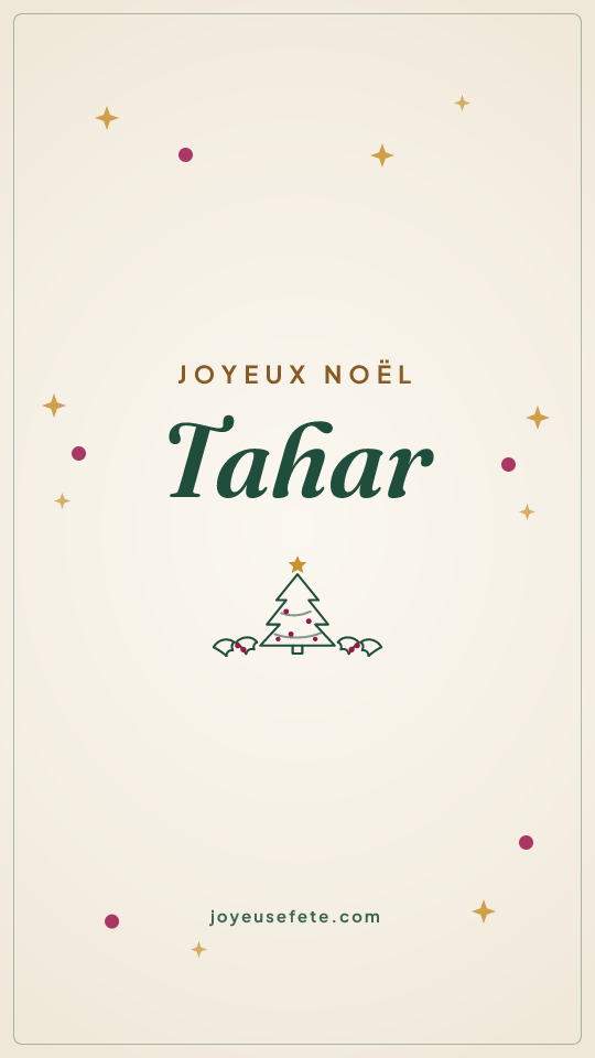 Image « Joyeux Noël Tahar » au format story