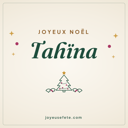 Image carrée « Joyeux Noël Tahïna » pour WhatsApp
