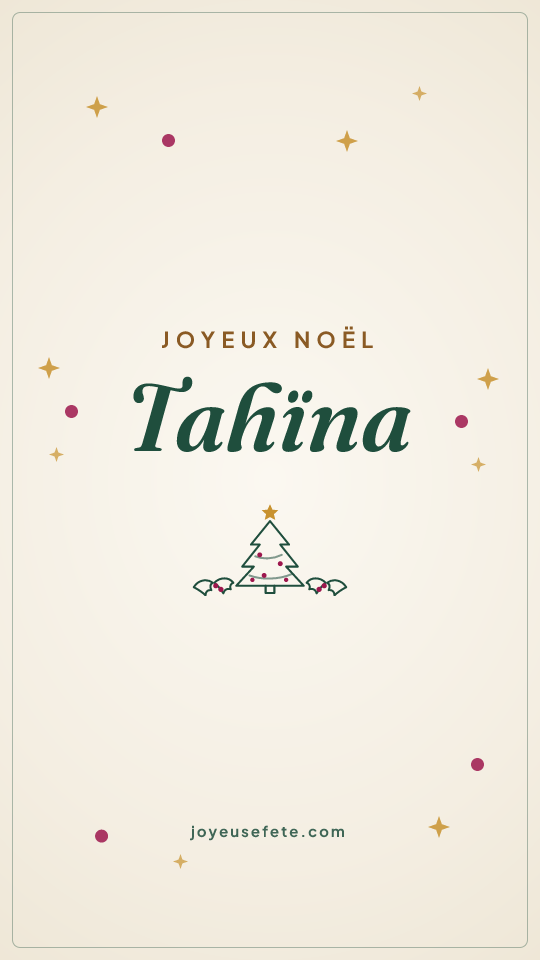 Image « Joyeux Noël Tahïna » au format story