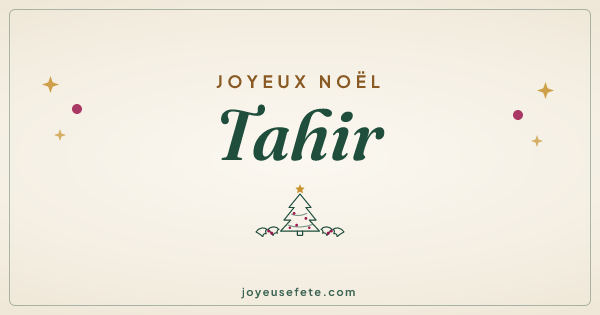 Image « Joyeux Noël Tahir » au format large