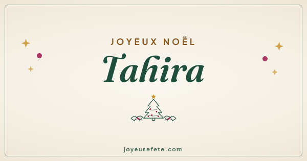 Image « Joyeux Noël Tahira » au format large