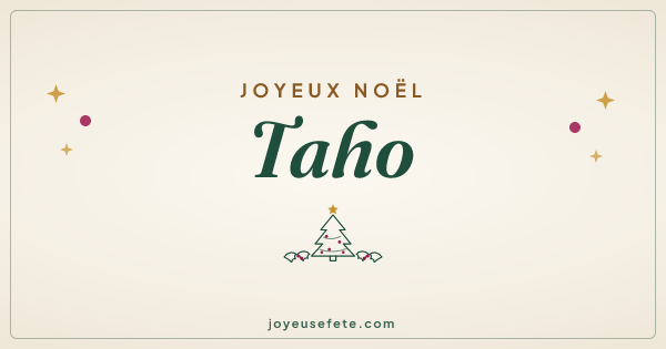 Image « Joyeux Noël Taho » au format large