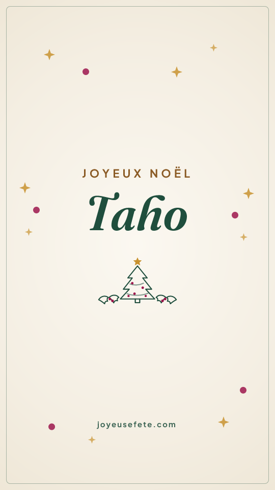 Image « Joyeux Noël Taho » au format story