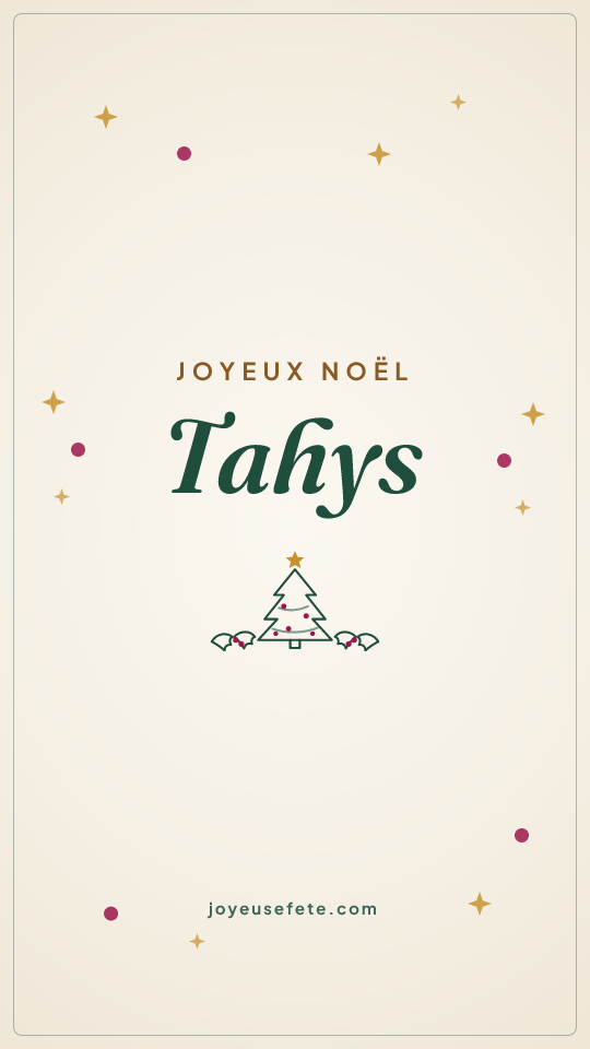 Image « Joyeux Noël Tahys » au format story