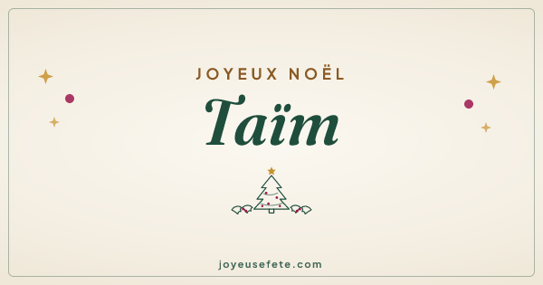 Image « Joyeux Noël Taïm » au format large