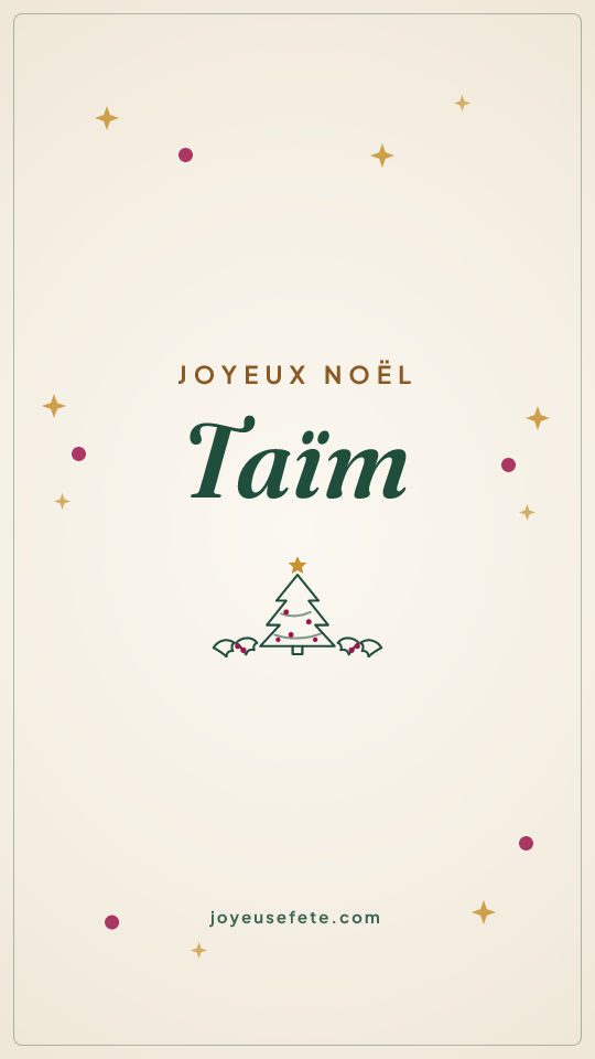 Image « Joyeux Noël Taïm » au format story
