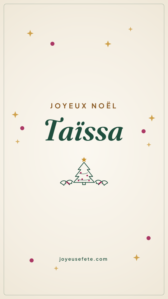 Image « Joyeux Noël Taïssa » au format story