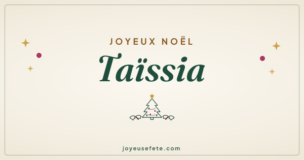 Image « Joyeux Noël Taïssia » au format large