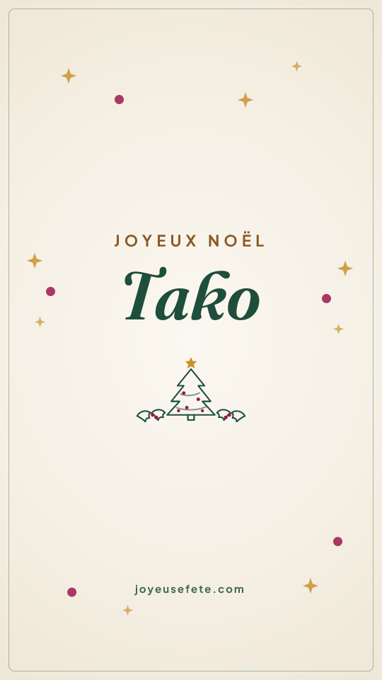 Image « Joyeux Noël Tako » au format story