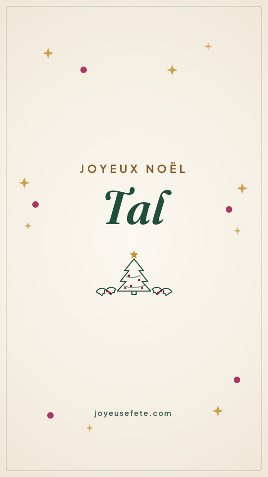 Image « Joyeux Noël Tal » au format story