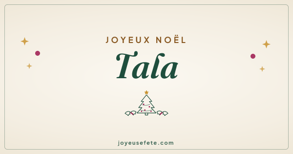 Image « Joyeux Noël Tala » au format large