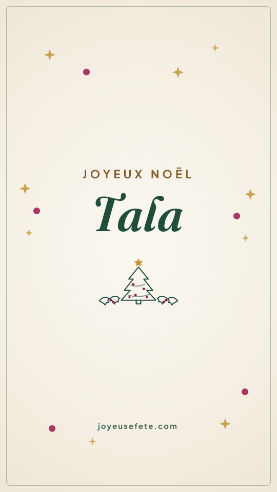 Image « Joyeux Noël Tala » au format story