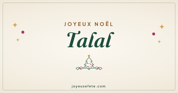 Image « Joyeux Noël Talal » au format large