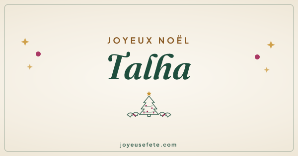 Image « Joyeux Noël Talha » au format large