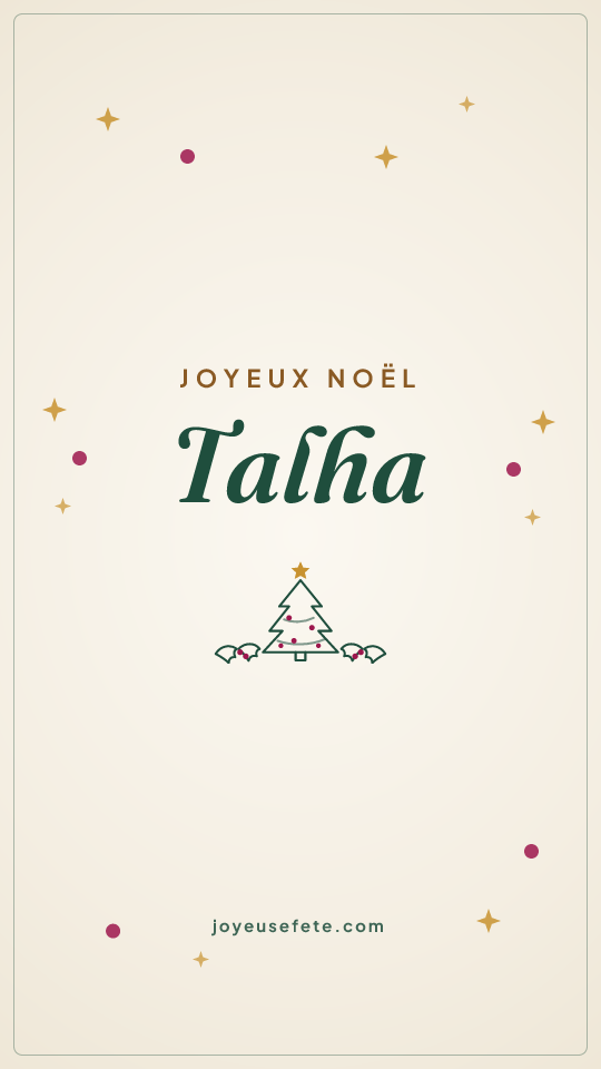 Image « Joyeux Noël Talha » au format story