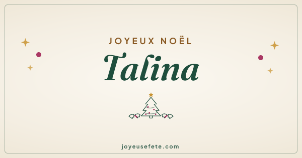 Image « Joyeux Noël Talina » au format large