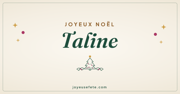 Image « Joyeux Noël Taline » au format large