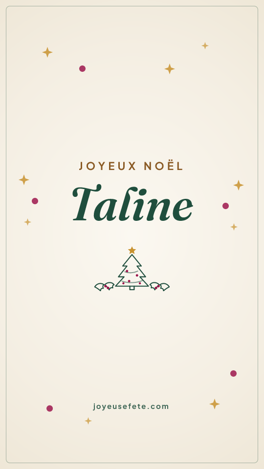 Image « Joyeux Noël Taline » au format story