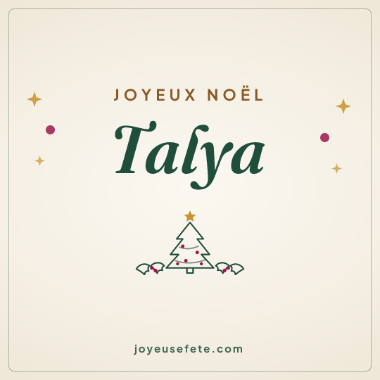 Image carrée « Joyeux Noël Talya » pour WhatsApp
