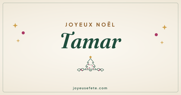Image « Joyeux Noël Tamar » au format large