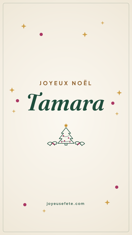 Image « Joyeux Noël Tamara » au format story